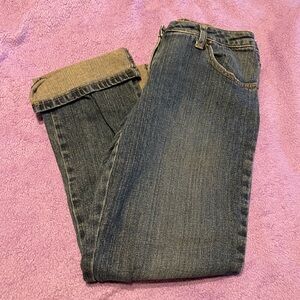 Bisou Bisou Dark Blue Straight Leg Jeans